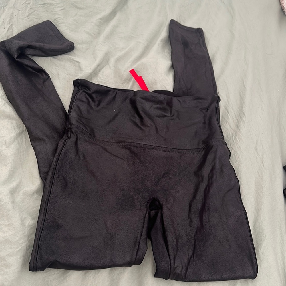 spanx leggings leather